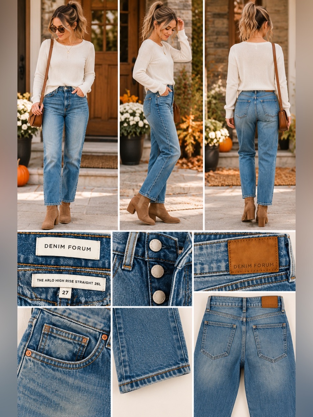 Aritzia Denim Forum Arlo High Rise Straight 26L Jeans Size 27